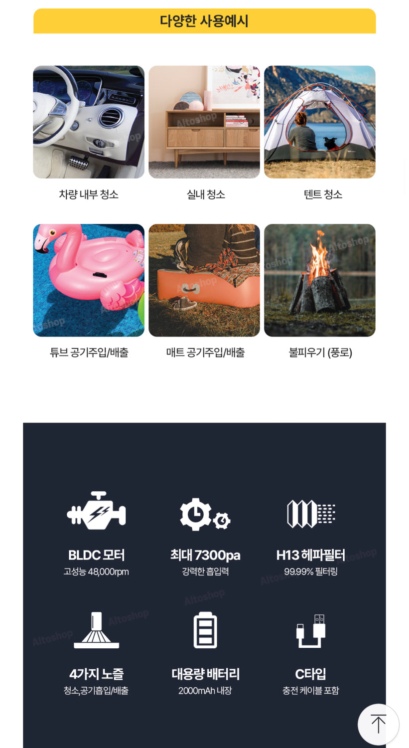 ECONER Cordless Rechargeable Portable Vacuum