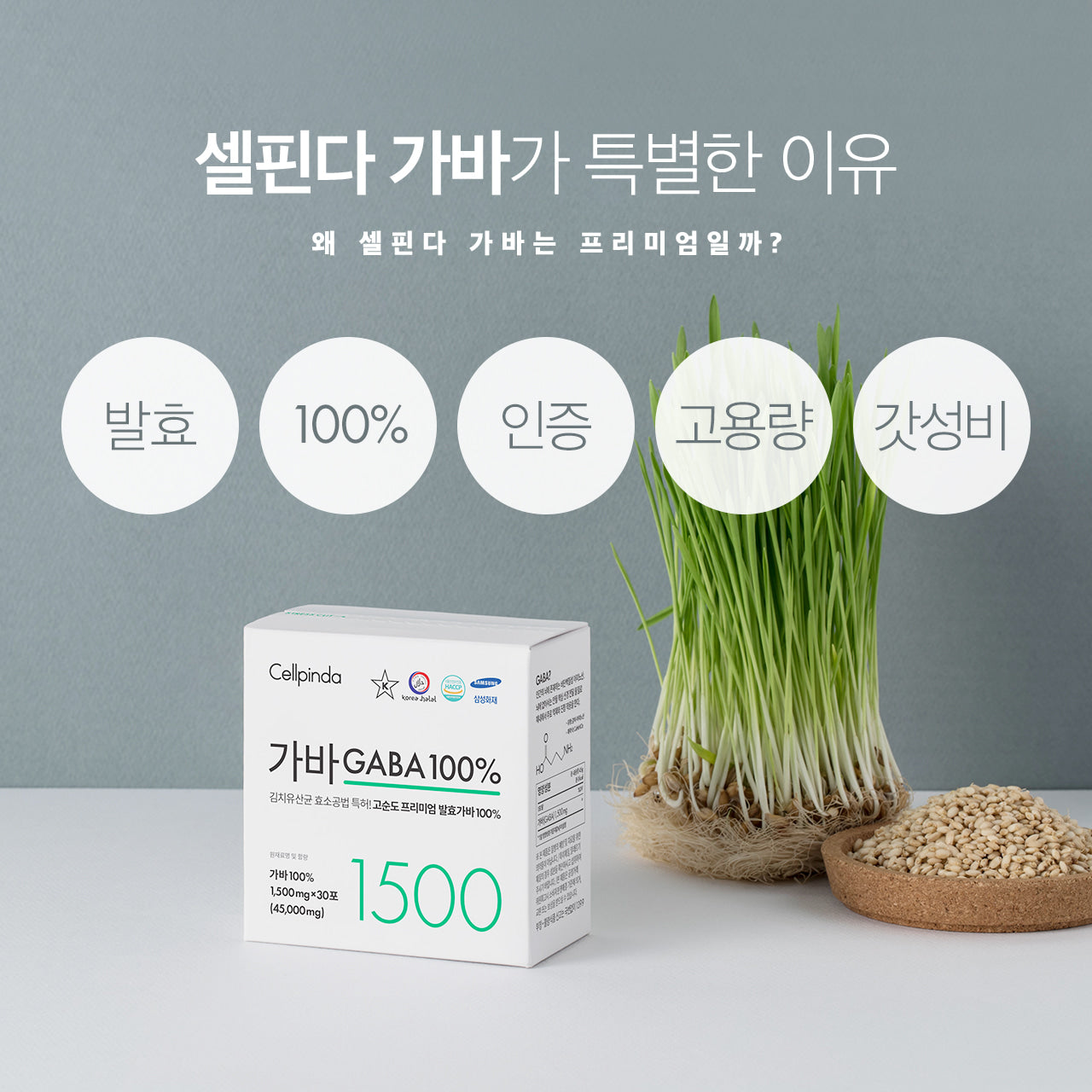 Cellpinda GABA 100%_750mg_Natural Relief of Stress & Anxiety