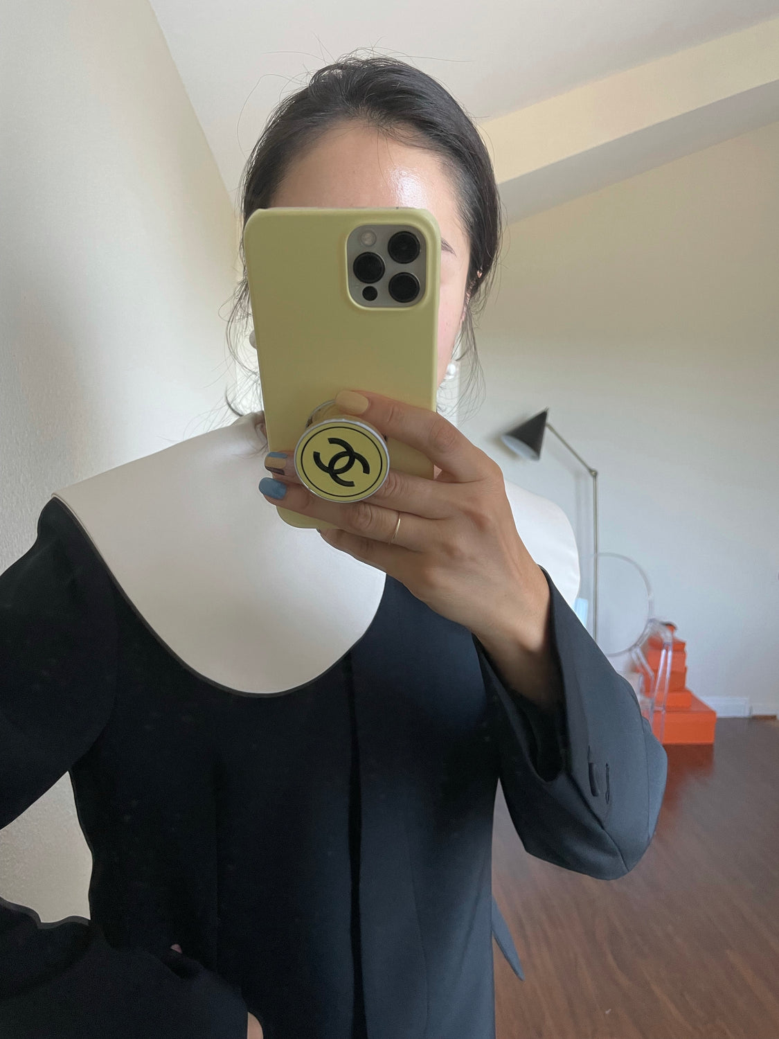 MIU Detachable Round Collar Jacket_2 Colors