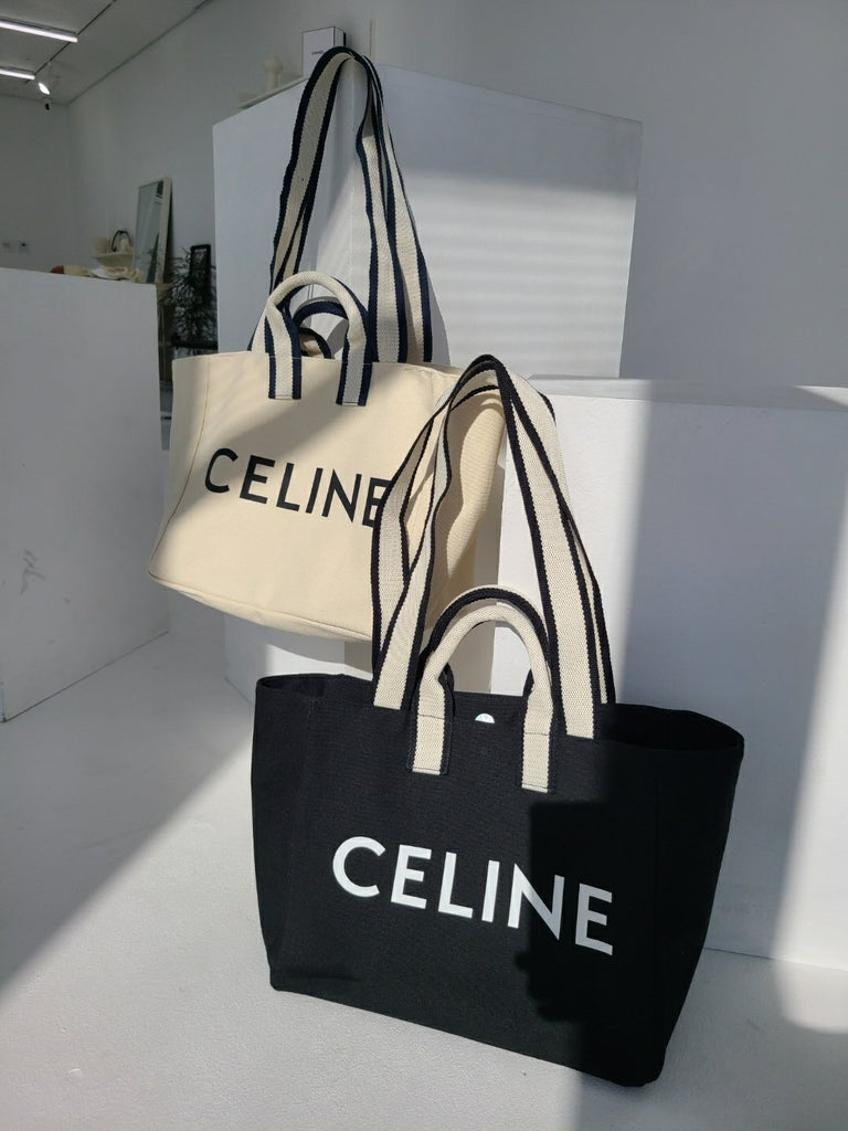 Canvas Book Tote & Shoulder Bag _ 2 Colors