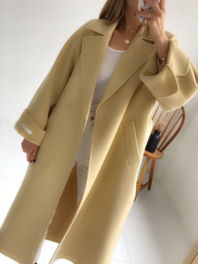 Oversized Wool Handmade Long Coat (3 Colors) - Angie&Ash