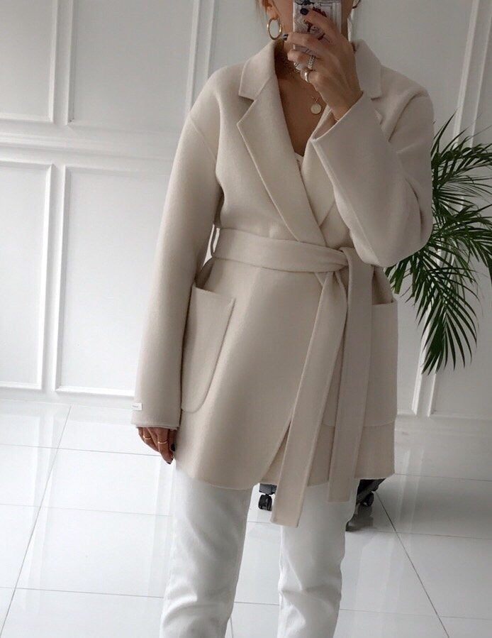 Handmade Wool Half Coat (3 Colors) - Angie&Ash
