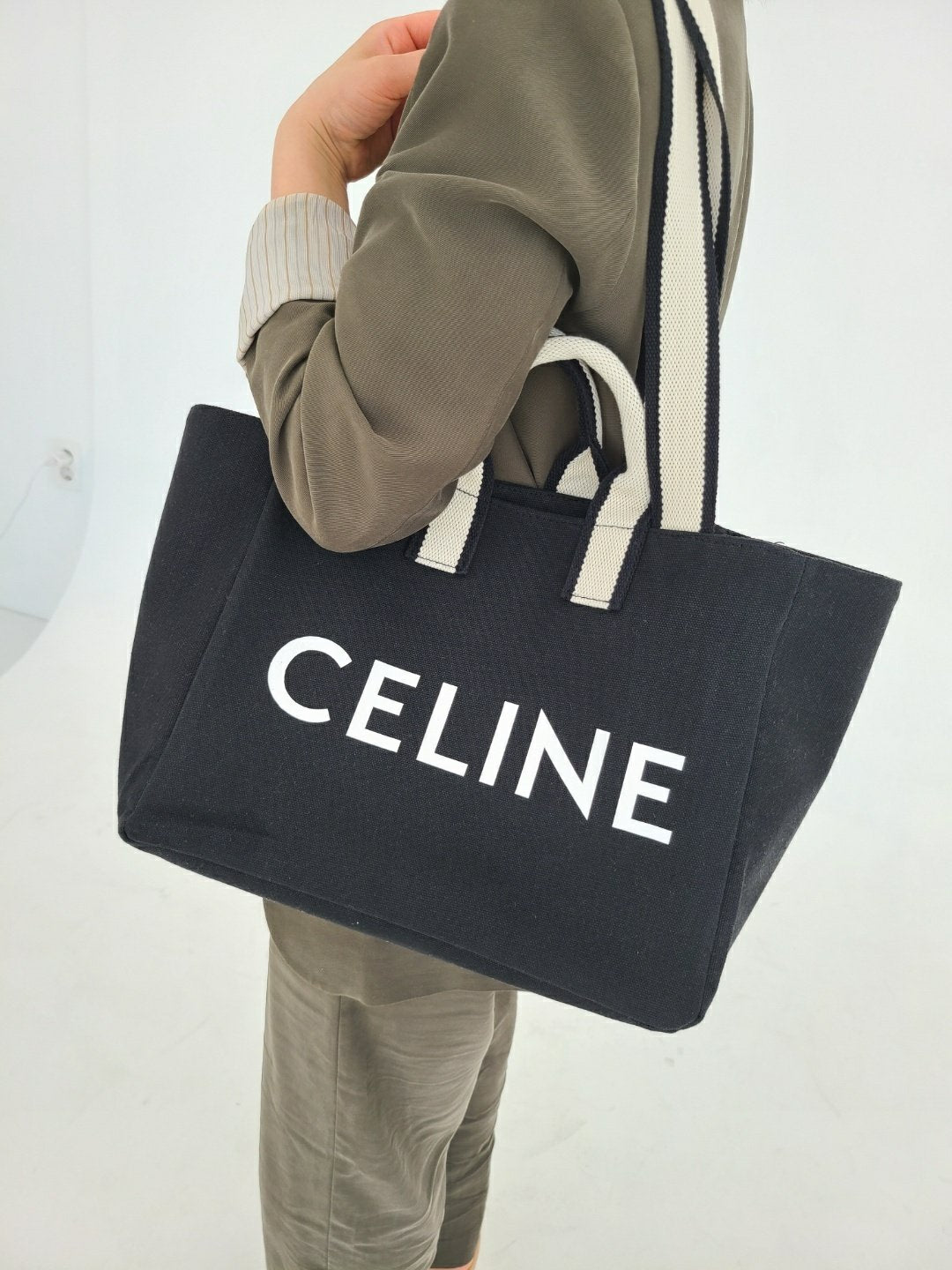 Canvas Book Tote & Shoulder Bag _ 2 Colors