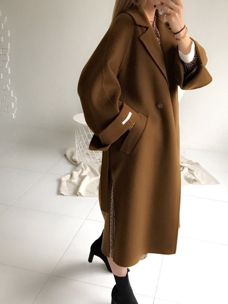 Oversized Wool Handmade Long Coat (3 Colors) - Angie&Ash