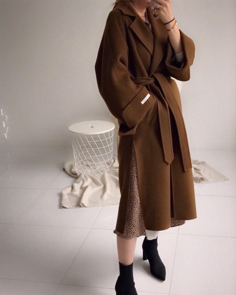 Oversized Wool Handmade Long Coat (3 Colors) - Angie&Ash