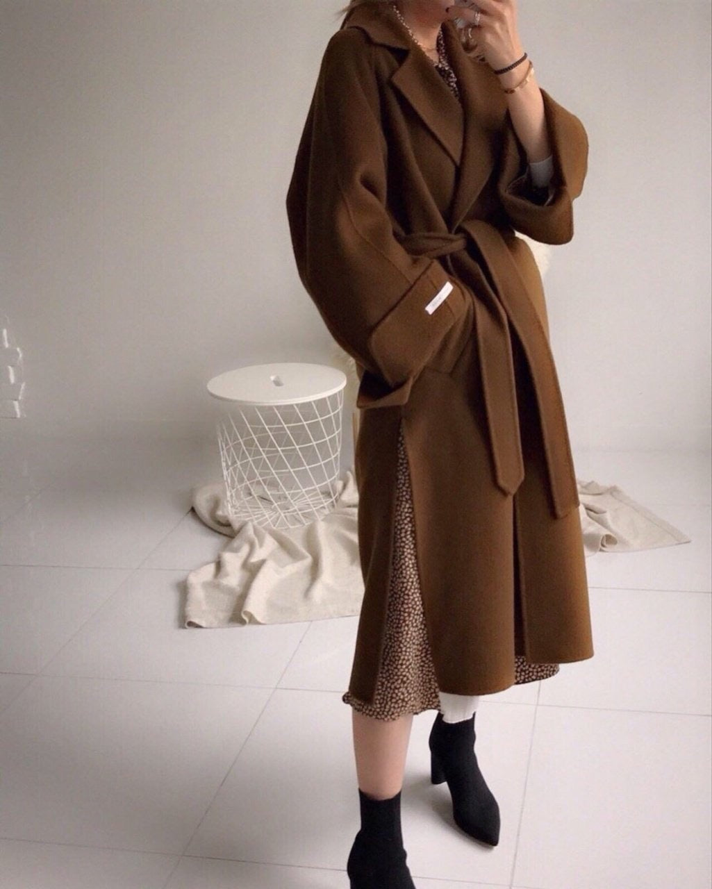 Oversized Wool Handmade Long Coat (3 Colors) - Angie&Ash
