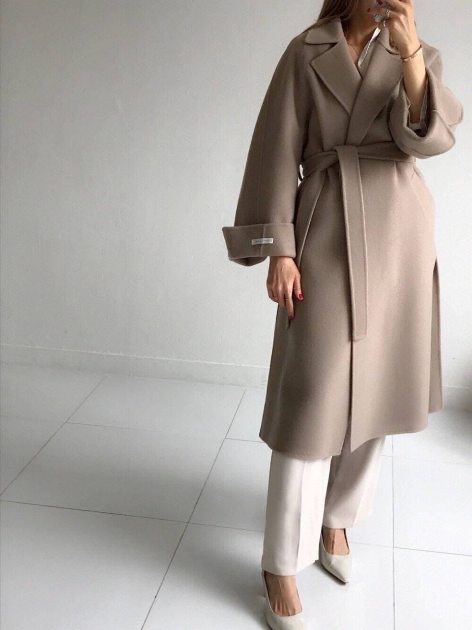 Oversized Wool Handmade Long Coat (3 Colors) - Angie&Ash