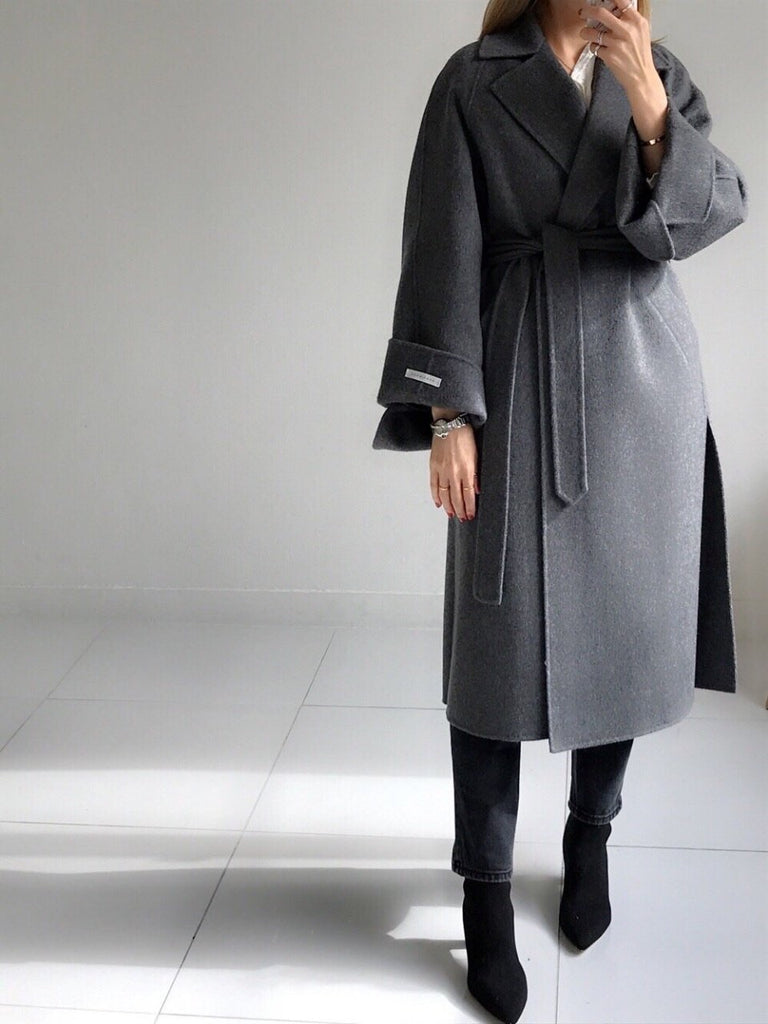 Oversized Wool Handmade Long Coat (3 Colors) - Angie&Ash