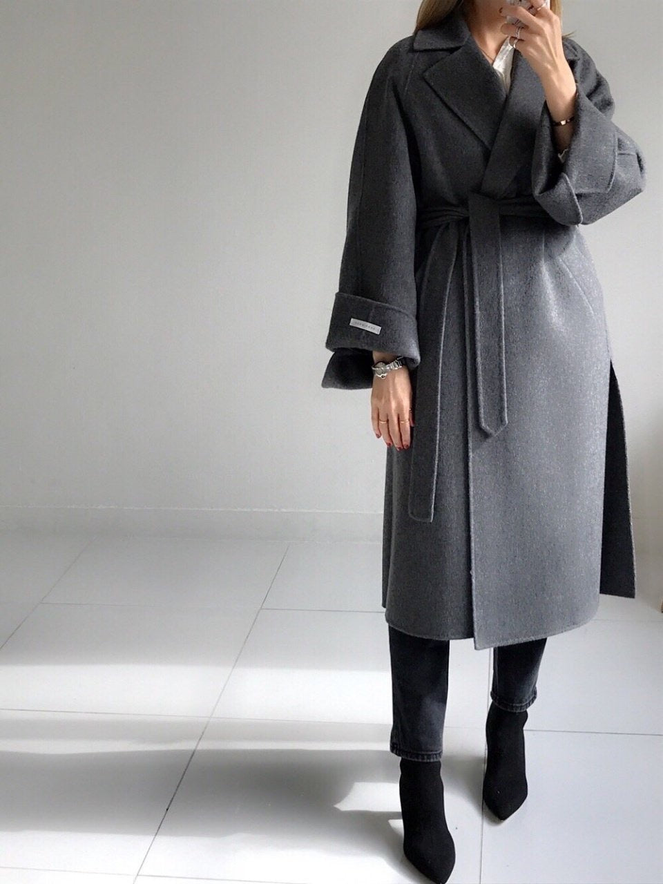 Oversized Wool Handmade Long Coat (3 Colors) - Angie&Ash