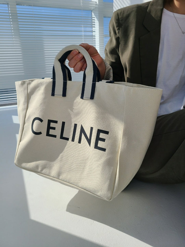 Canvas Book Tote & Shoulder Bag _ 2 Colors