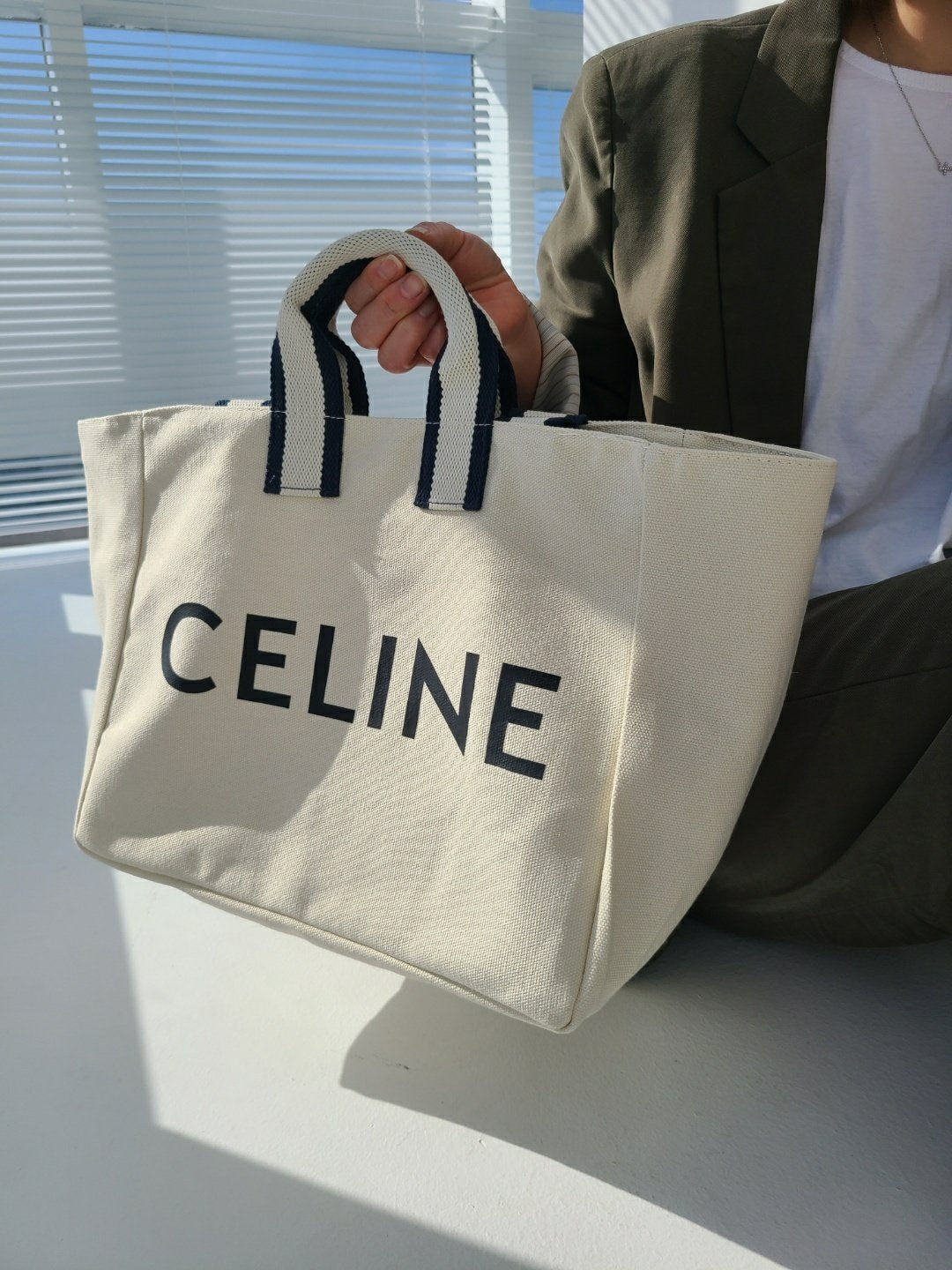 Canvas Book Tote & Shoulder Bag _ 2 Colors