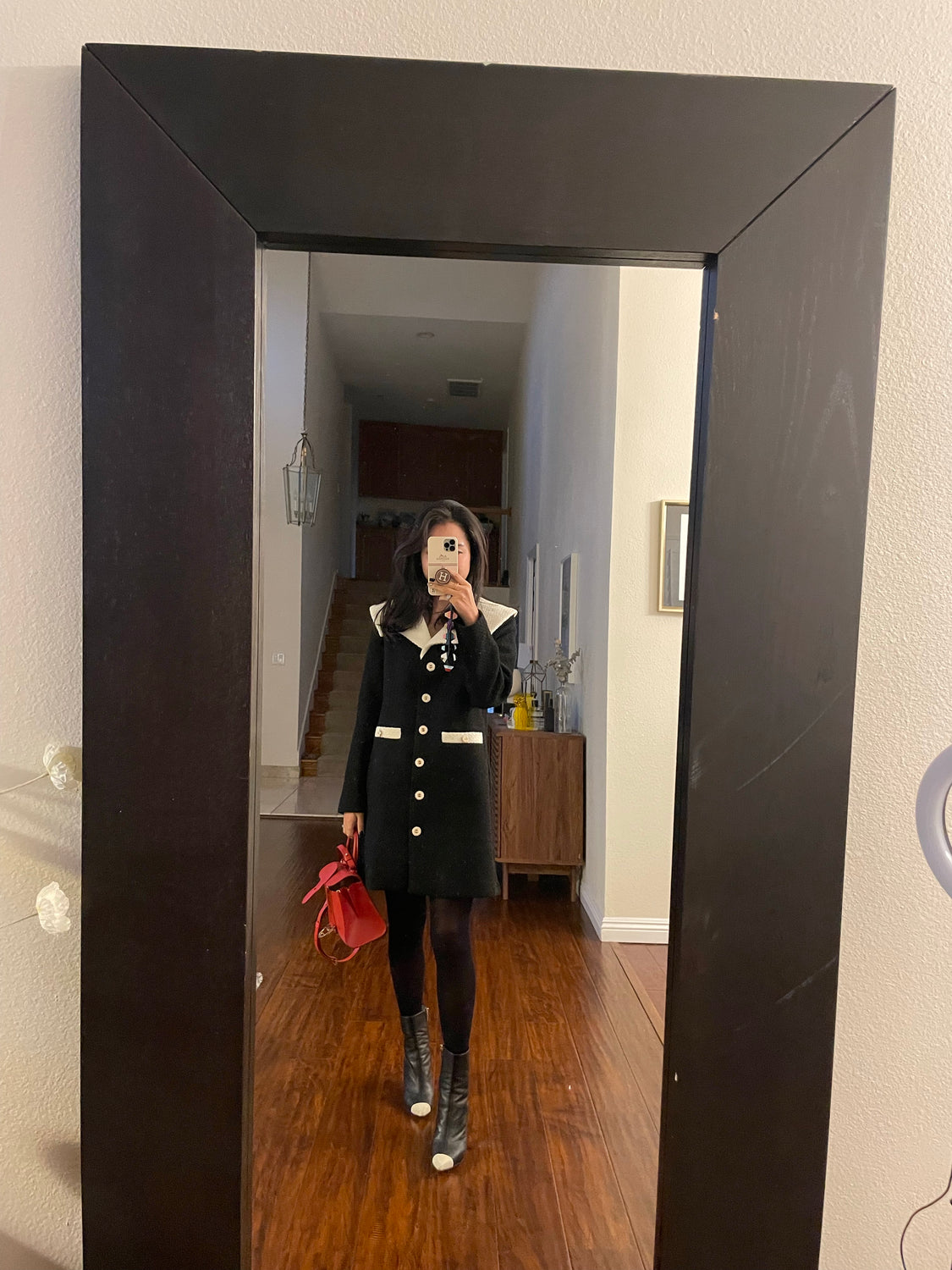 DRO Wide Collar Boucle Tweed Dress/Jacket_2 Colors