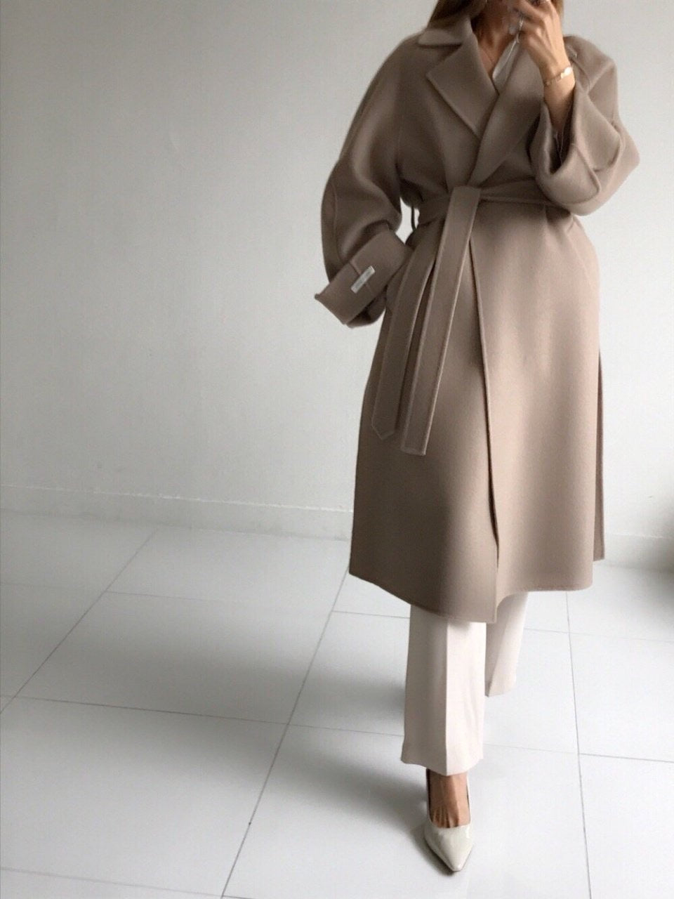 Oversized Wool Handmade Long Coat (3 Colors) - Angie&Ash
