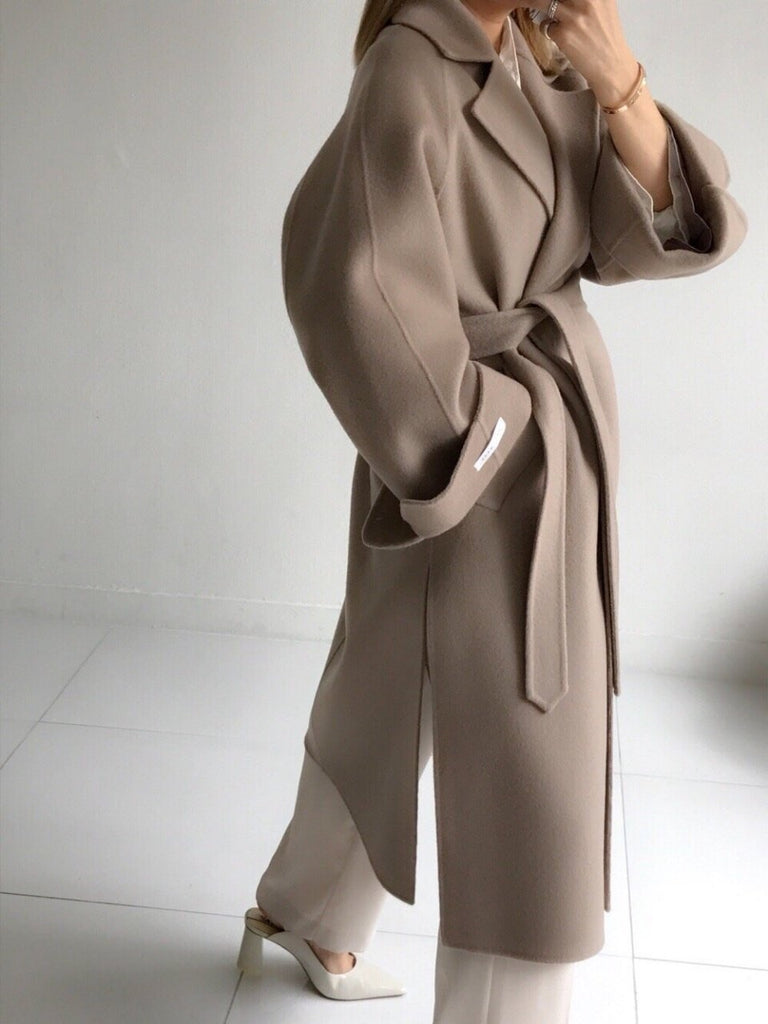 Oversized Wool Handmade Long Coat (3 Colors) - Angie&Ash