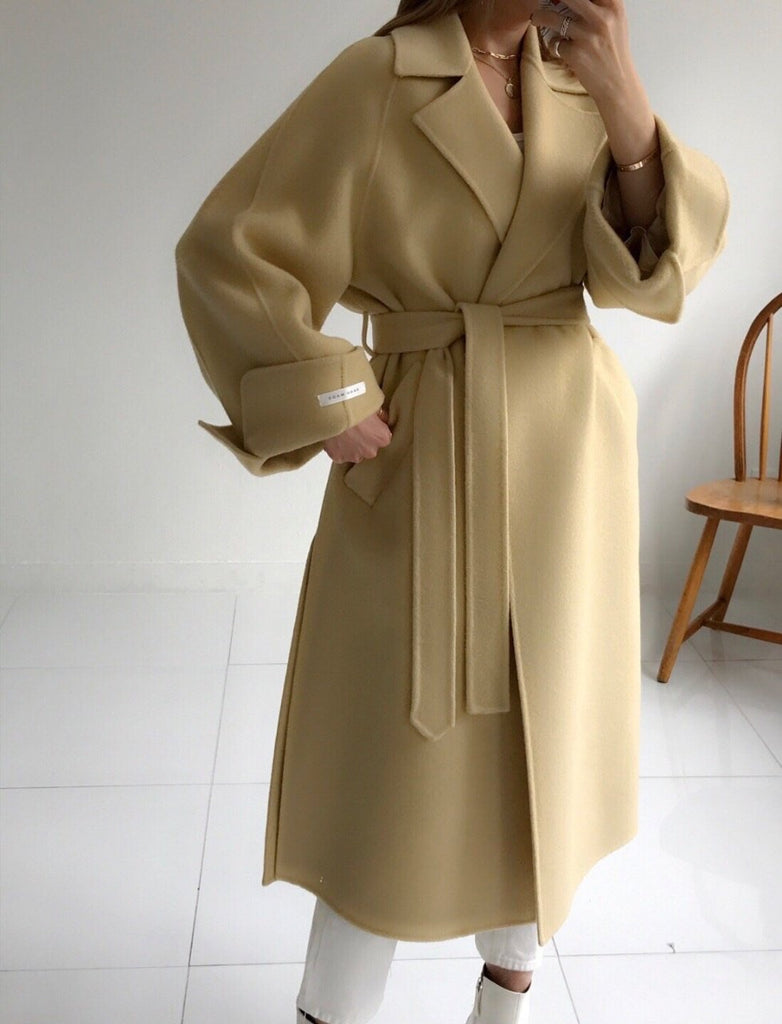 Oversized Wool Handmade Long Coat (3 Colors) - Angie&Ash