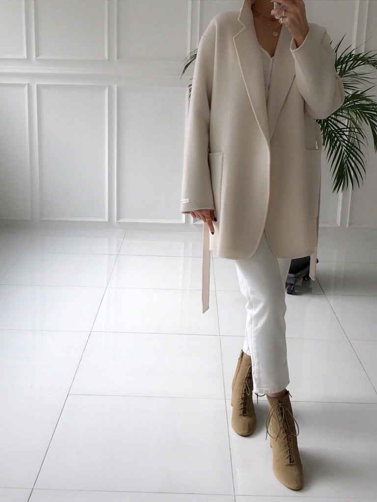 Handmade Wool Half Coat (3 Colors) - Angie&Ash