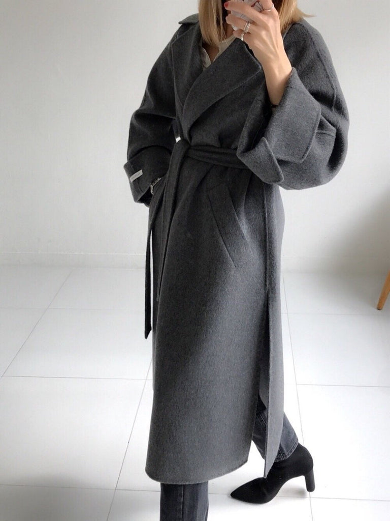 Oversized Wool Handmade Long Coat (3 Colors) - Angie&Ash