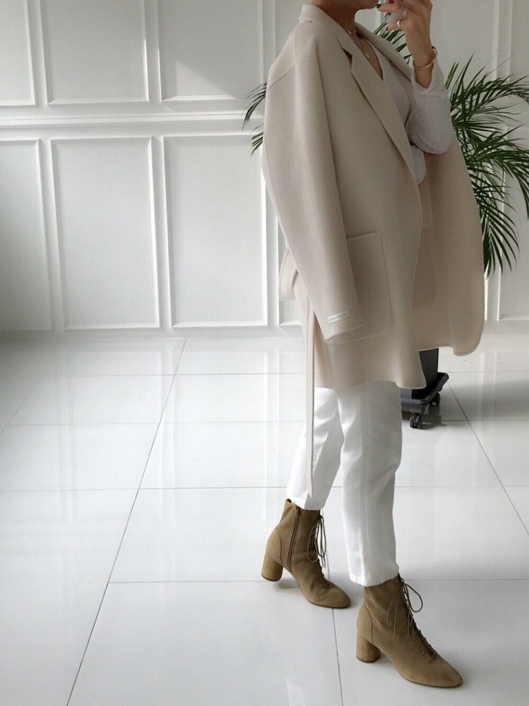 Handmade Wool Half Coat (3 Colors) - Angie&Ash