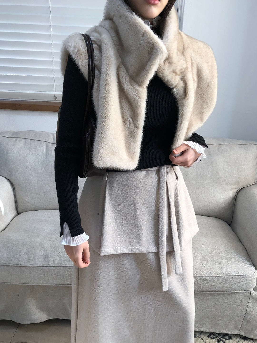 Elan Eco Fur Capelet _ 4 colors