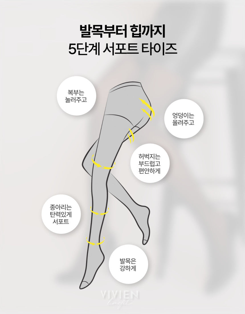 Vivian LineFit See Through Tights Fake Translucent Pantyhose 180D_공구구성