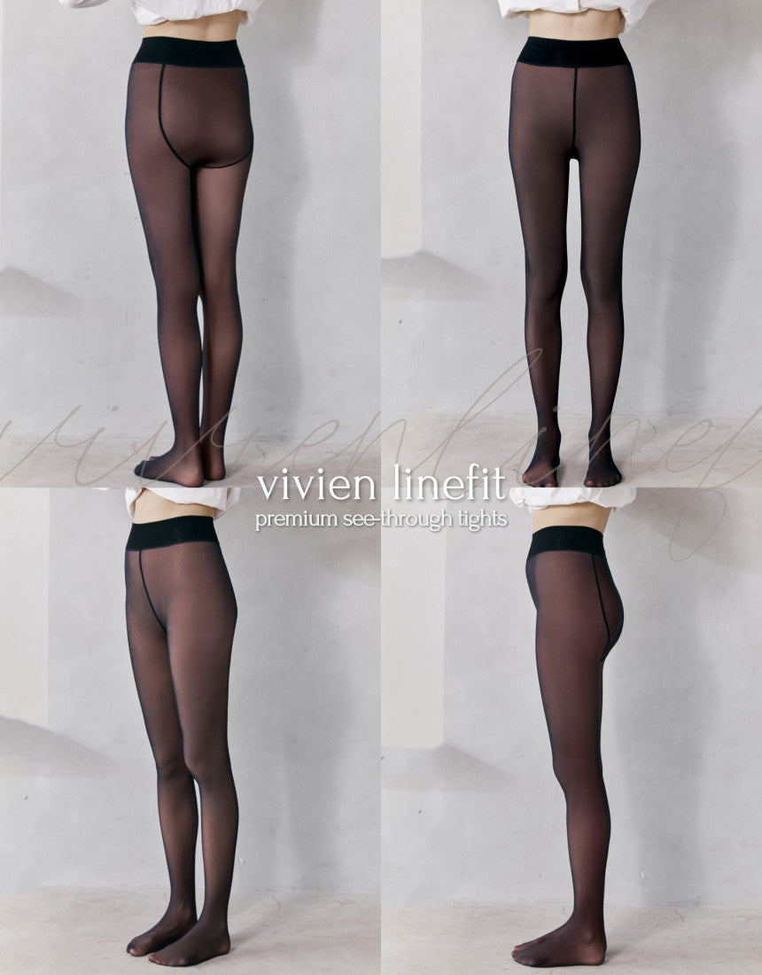 Vivian LineFit See Through Tights Fake Translucent Pantyhose 180D_공구구성