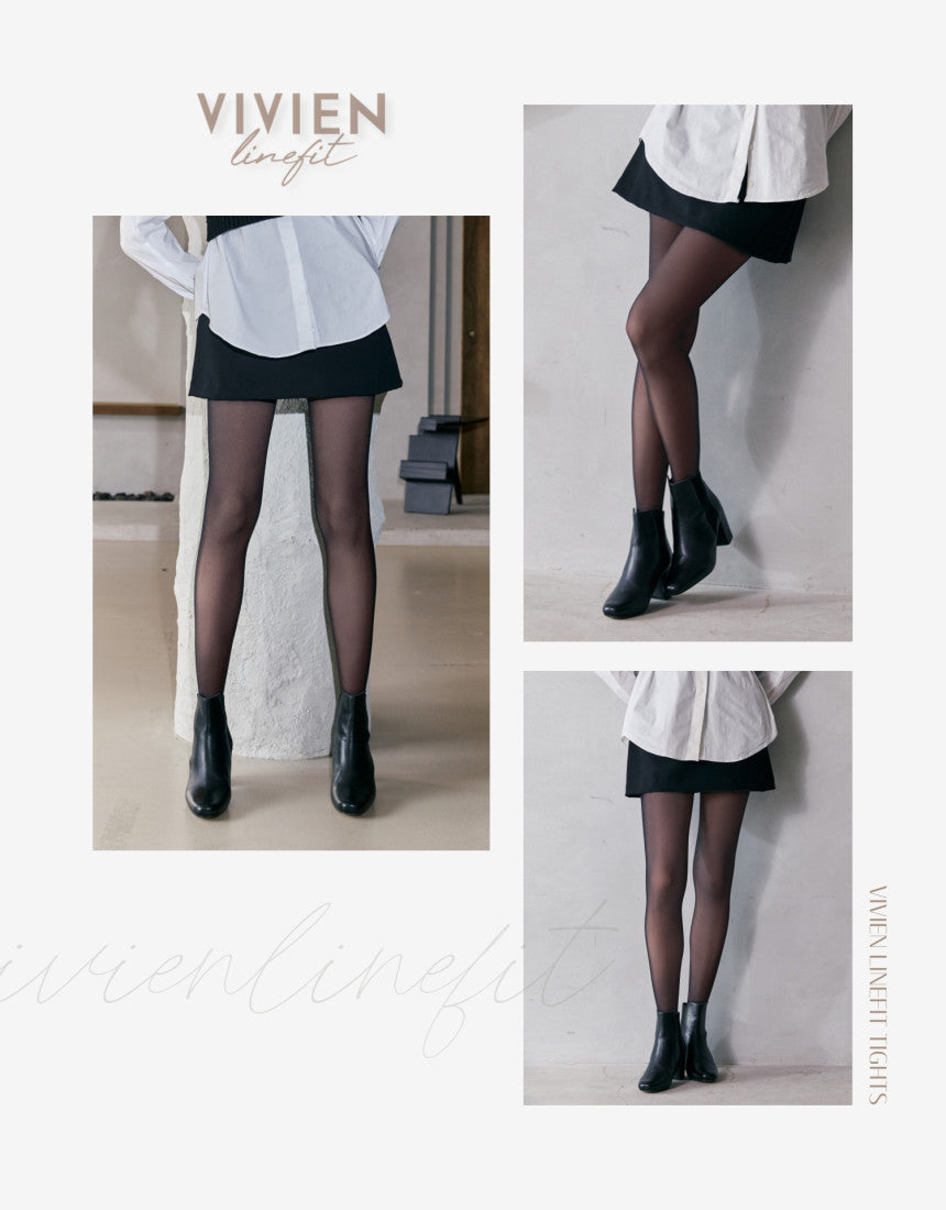 Vivian LineFit See Through Tights Fake Translucent Pantyhose 180D_공구구성