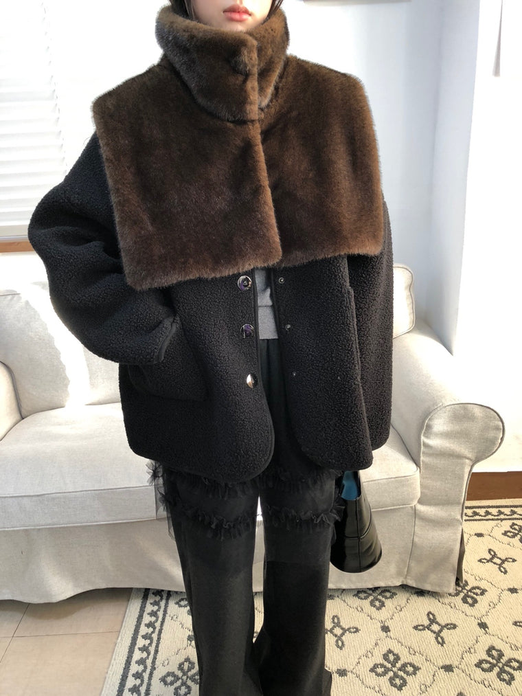 Elan Eco Fur Capelet _ 4 colors