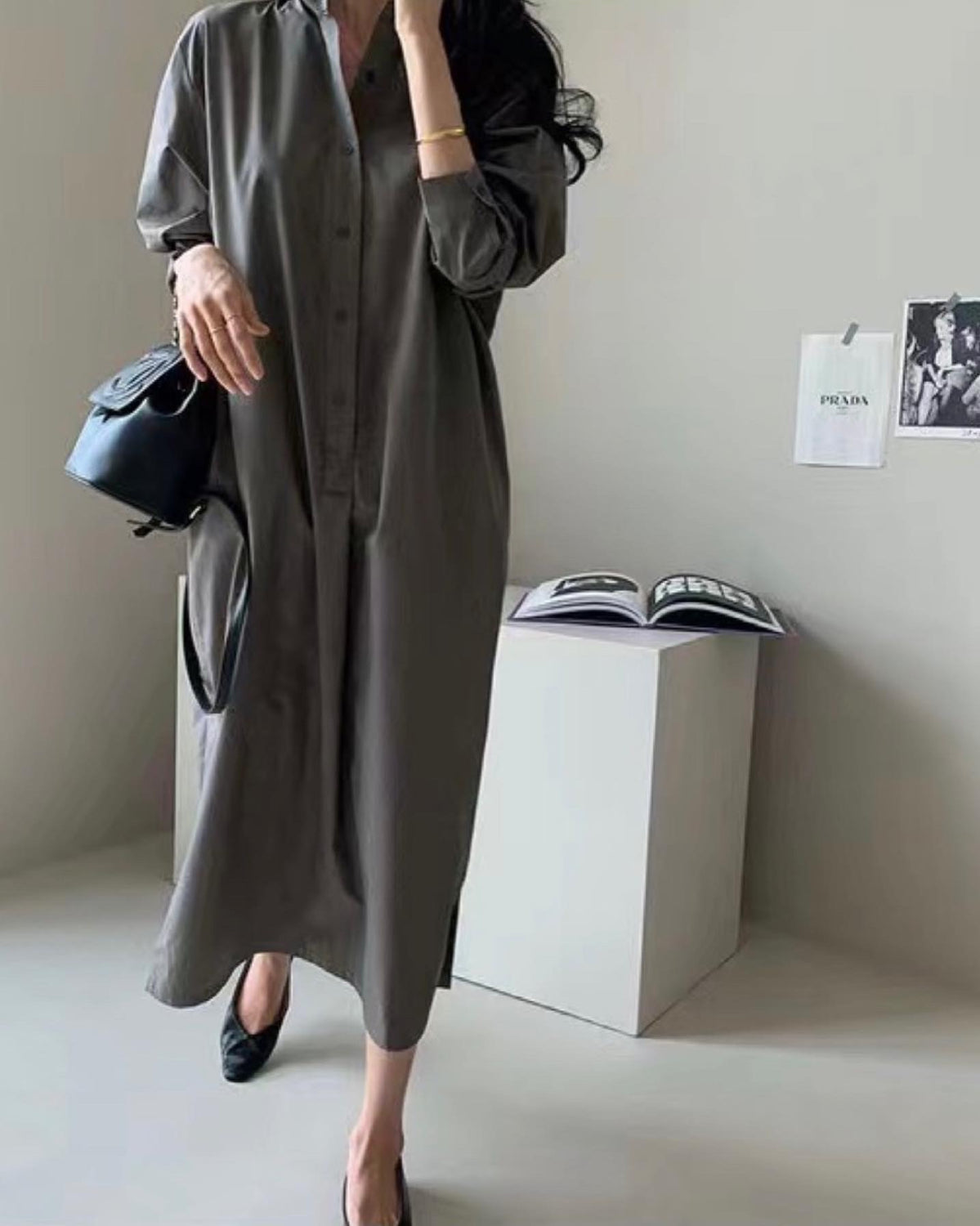 Audrey Classic Fit Cotton Shirtdress