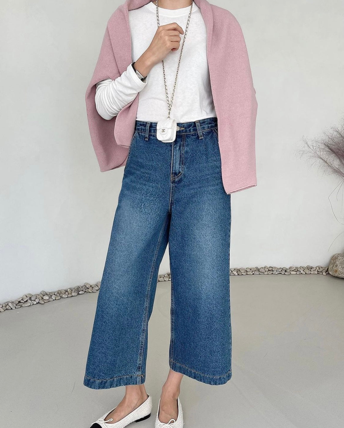 Nikki High Rise Wide Leg Crop Denim_2 Colors