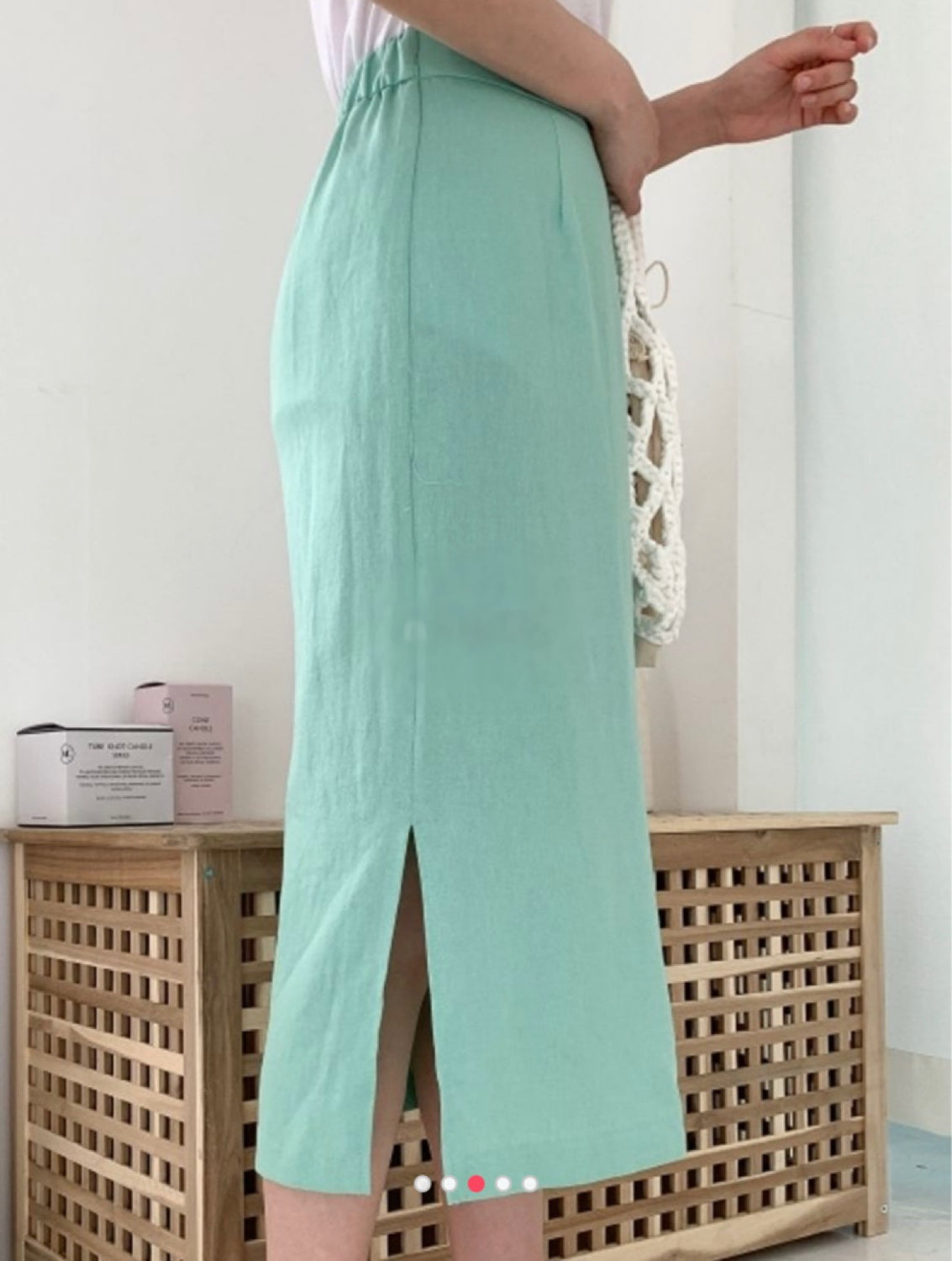 Classic Linen Midi Skirt