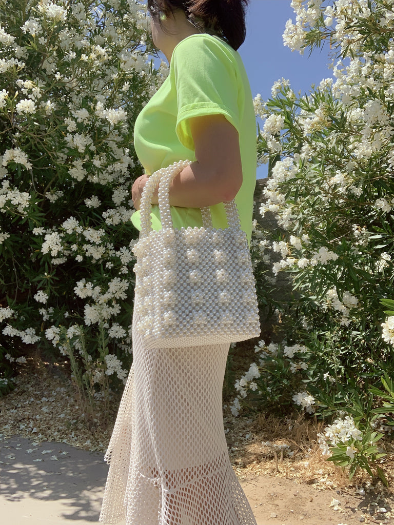 Pearl Beaded Tote Bag - Angie&Ash